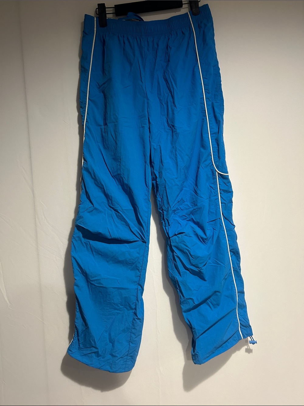 BDG Electric Blue Track Pants with White Piping
